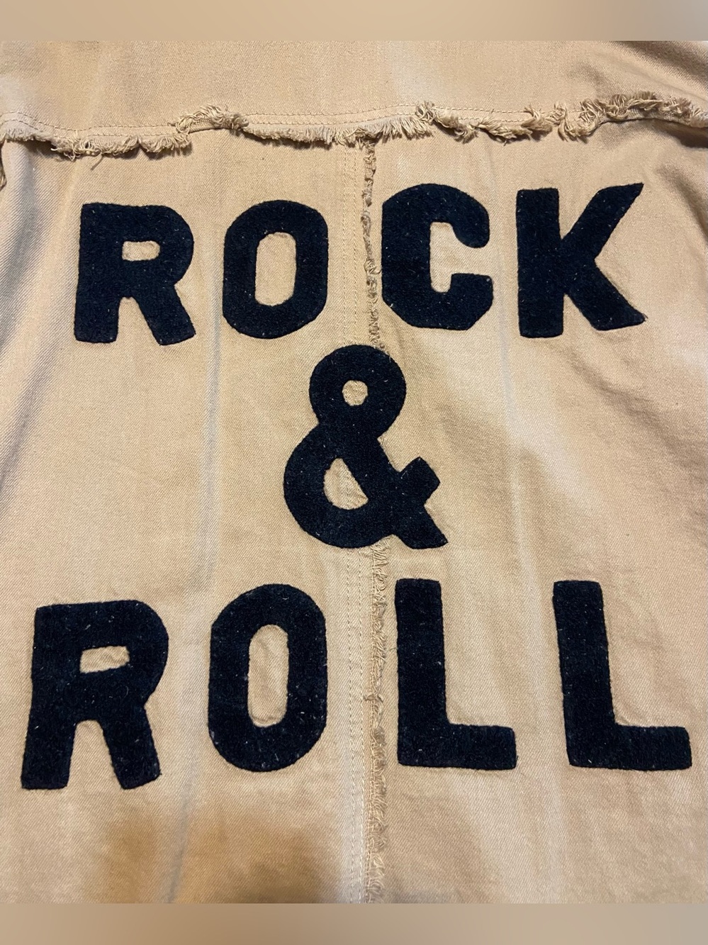 Elan "Rock & Roll" Frayed Shacket — Size Small - Picture 4 of 5